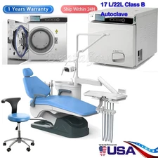 CE Dental Unit Chair Computer Controlled DC Motor/Top Autoclave Steam Sterilizer