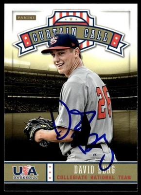 David Berg 2013 Panini USA Box Set Curtain Call #1 Auto Autographed Signed Card