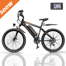 26in 500W 48V Electric Bike Mountain Bicycle 21Speed Ebike w/Cruise Mode and LCD