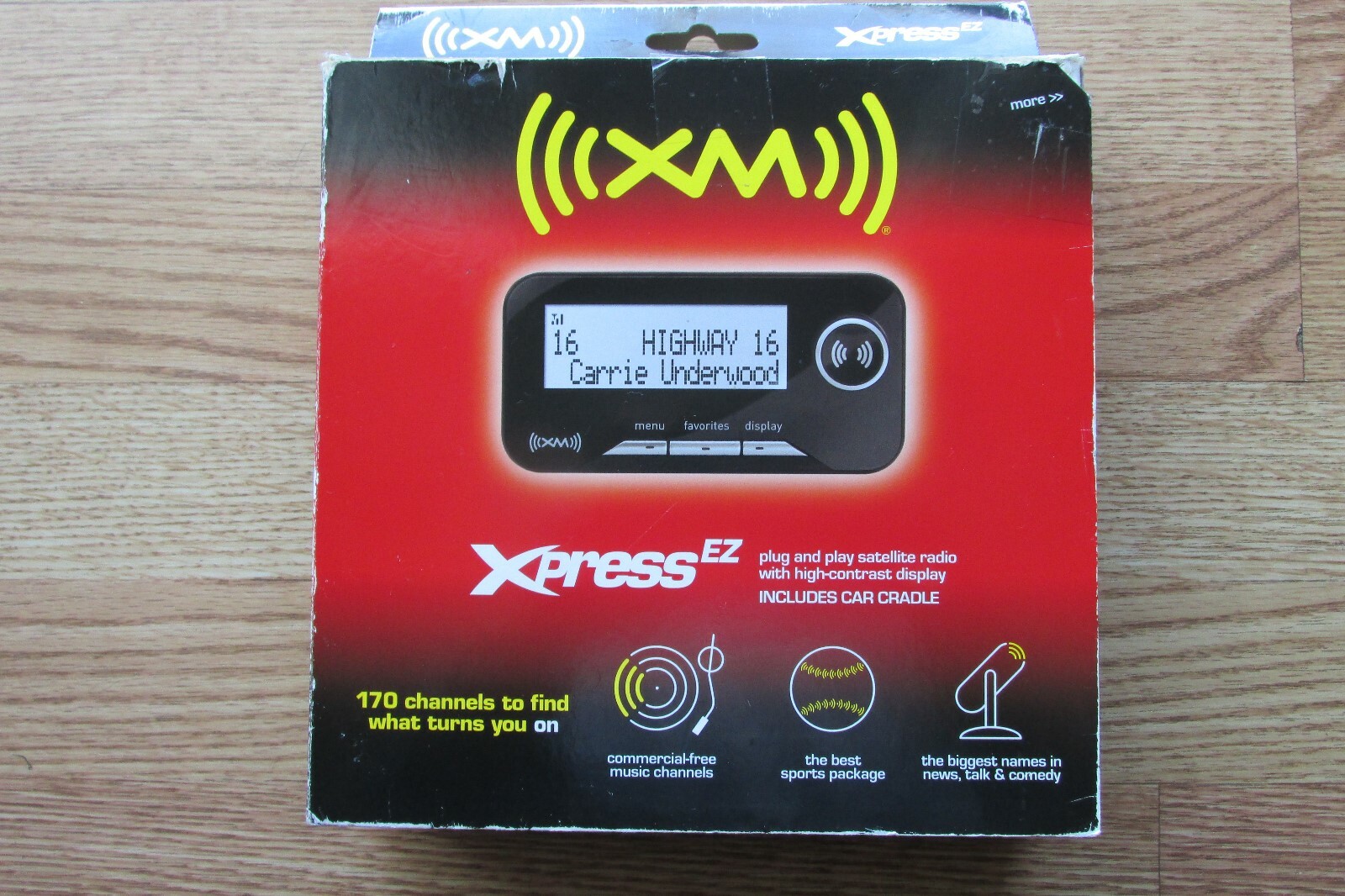 SIRIUS AUDIOVOX XPRESS EZ XM SATELLITE RADIO RECEIVER W/CRADLE & CAR