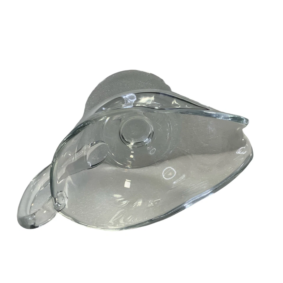 Large Pedestal Handblown Glass Gravy Boat - Image 3 of 4