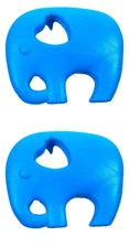 Lil' Jumbl BPA Free Baby Teething Elephant Toy TR001 Blue LOT OF 2