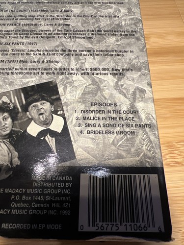 The Three Stooges Collectors Choice TV Classic Collection 2 VHS Kassetten Box Set - Bild 15 von 24