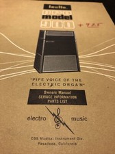 Leslie Organ Speaker Owner's Manual Pro Model 900 925