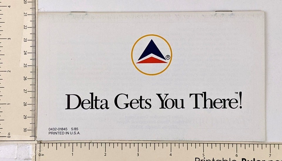1985 Delta Airlines Travel Tips Vintage Booklet Baggage Traveling with