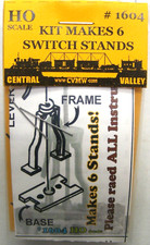 Central Valley 1604Switch Stand Kit 6 HO Scale