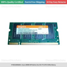 HYMD232M646D6-J Hynix 256MB DDR SoDimm Non ECC PC-2700 333Mhz Memory