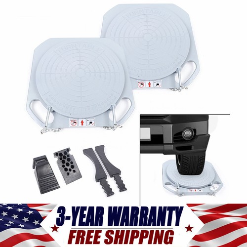 Wheel Front End Alignment Turn Plates Set 2 Pack Truck Turntable Plates 5Ton NEW - 第 1/14 張圖片