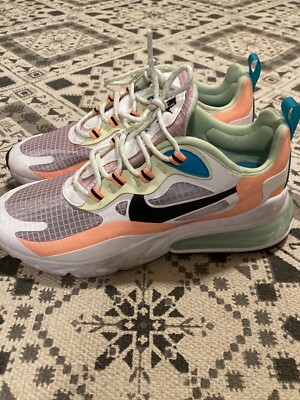 Nike Women Air Max 270 React Running Sneakers Colorful Sz 8.5 CJ0620-600 Shoes