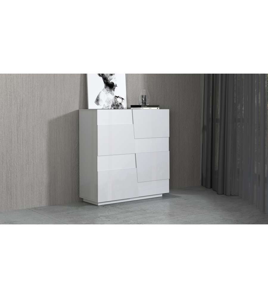 Credenza Pongo Highboard 120 Bianco Laccato