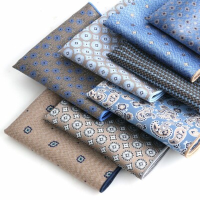 Silk Suit Pocket Square Set Men's Handkerchiefs Vintage Business Hankies for Men