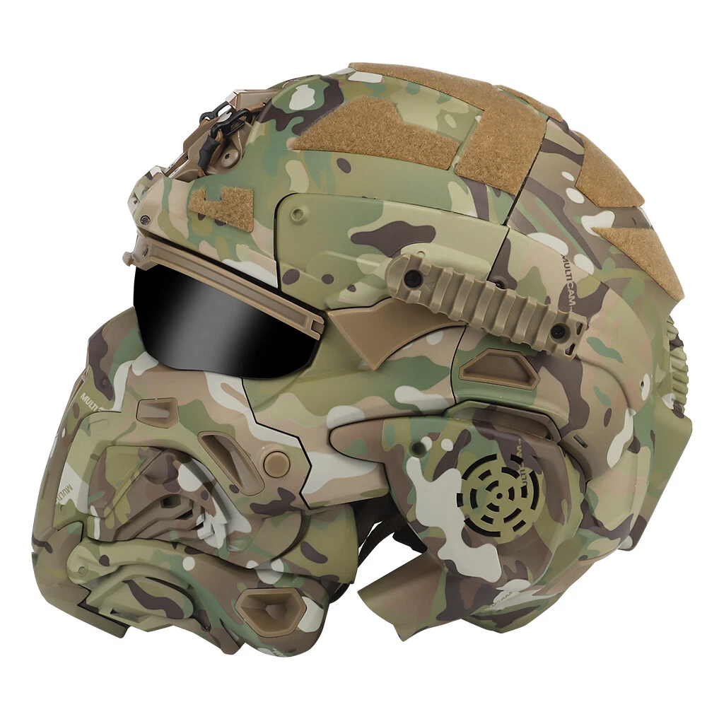 Astronaut Helmet Face Covered Green Camo