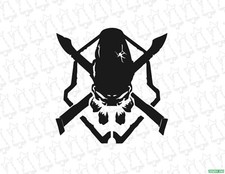 Halo Legendary Infinite Elite Covenant Alien Logo - 5 Inch - Gamer Decal Sticker