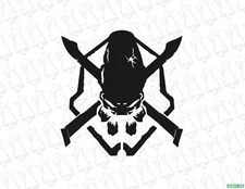 Halo Legendary Infinite Elite Covenant Alien Logo - 5 Inch - Gamer Decal Sticker