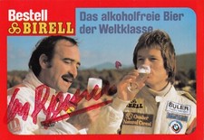 SIGNIERTER TON REGAZZONI 1979 BESTELL BIRELL BIER ORIGINAL STICKER PERIODE AUTOGRAMM