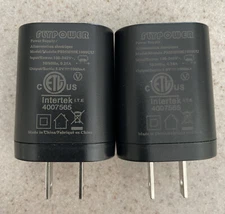 ‘Lot Of 2’ USB Port Wall Charger 5 Volt 1 Amp AC-DC Power Adapter Converter
