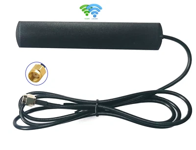 H-2 TECHNIK 2.4/5.8GHz Patch Antenna Adhesive max 3m RG174 Cable RP-SMA WiFi5/6 Bluetooth