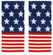 Toallas de mano de baño de algodón con bandera americana patriótica Celebrate Americana paquete de 2