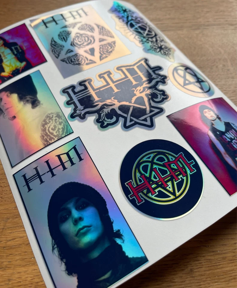 HIM Ville Valo Stickers Vinyl Decals, Ideal for journals, notebooks & laptops - Image 4 of 4