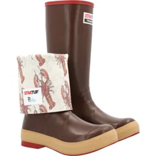 Xtratuf Women's Fishe Wear Legacy 15 in Boots - Brown/Lobster Print