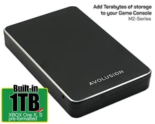Avolusion M2 Series 1TB USB 3.0 External Portable Hard Drive (For Xbox One X, S)