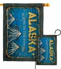 Alaska Vintage Garden Flag States Regional Decorative Gift Yard House Banner