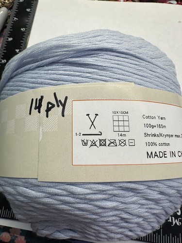 Yarn 100% Cotton 16Ply 100g Cake Skein - Picture 5 of 35