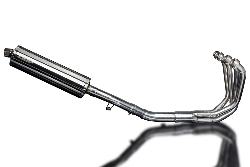 Silenciador de escape completo Suzuki GSX650 Katana 650 07-16 4-1 18" ovalado de acero inoxidable Foto 2 de 4