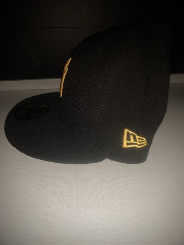 New Era New York Yankees Black And Gold Yellow Cap Hat Size 8 - Picture 7 of 19