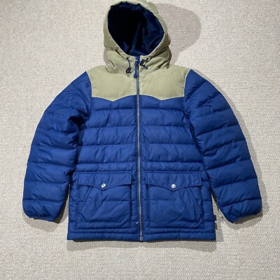 Levis Down Jacket Mens Medium Slim Fit Navy Corduroy Yoke