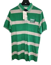 Rick Rogue Core Lab Green Striped Polo Shirt Size XL NWT