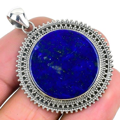 Lapislazuli Edelstein 925 massiv Silber Tochter elegantes Kanalset neu Anhänger