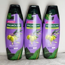 3x Palmolive Silky Straight Shampoo + Conditioner for Frizzy/Wavy Hair, 180 mL