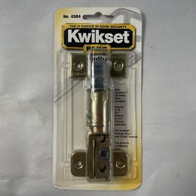 Kwikset Plus adjustable replacement Deadbolt NO. 4504