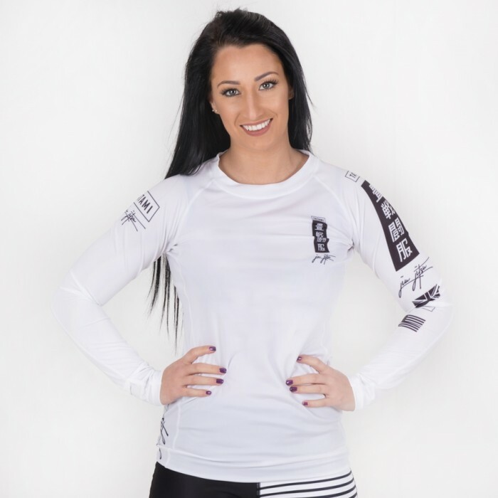 TATAMI Ladies Kanagawa Long Sleeve Rash Guard - White - MMA BJJ TATAMI Ladies Kanagawa Long Sleeve Rash Guard - White - MMA BJJ