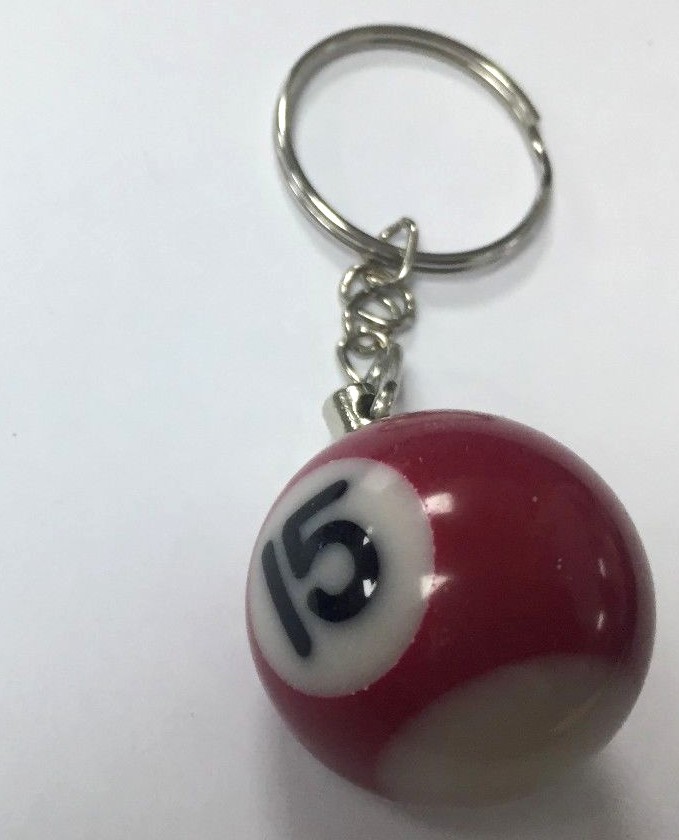 Mini POOL BALL Keyring/Keychain Numbers 115 LUCKY CHARM Gift UK SELLER FREE P&P eBay