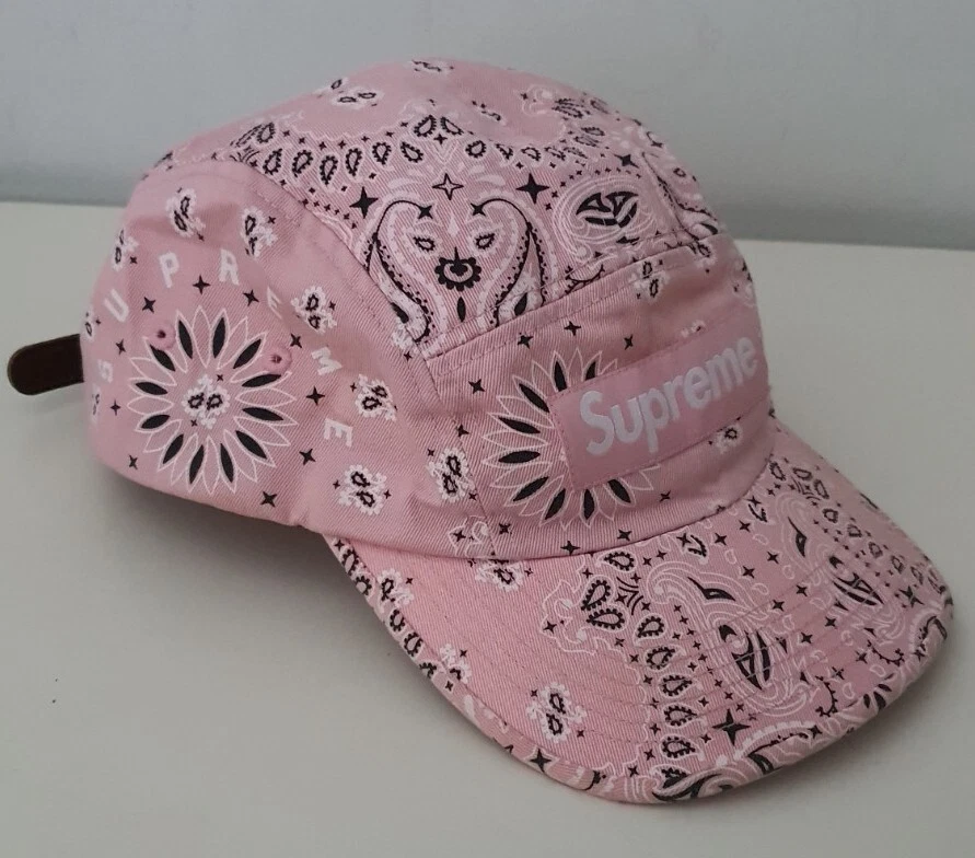 Casquette de camp SS21 Supreme Bandana chapeau rose