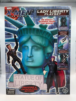 MARVEL X-MEN the Movie - Lady Liberty Playset sealed (2000) NIB