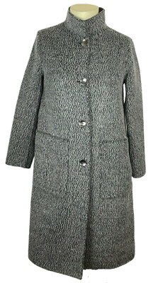 Club Monaco Women's Gray Textured Double Faced Coat Retail $595