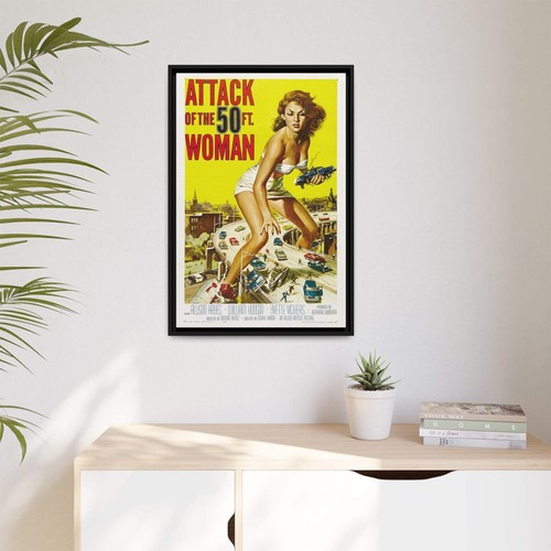 Cult Classic Large Gallery Framed Canvas 20" x 30" Movie Poster Art - Attack Of - Picture 3 of 10
