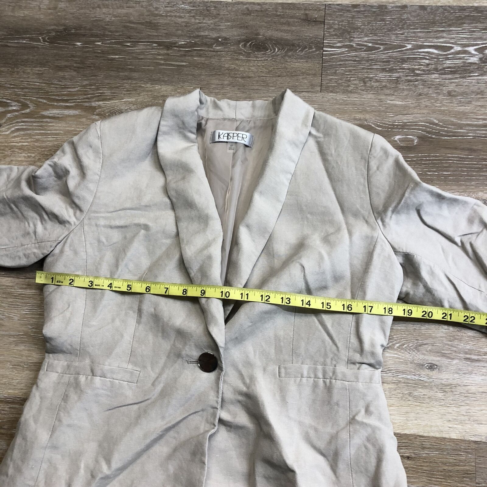 KASPER Button Front White Blazer Jacket with Lini… - image 12