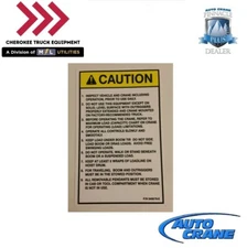 Auto Crane 040579000, Decal , "CAUTION: INSPECT VEHICLE"