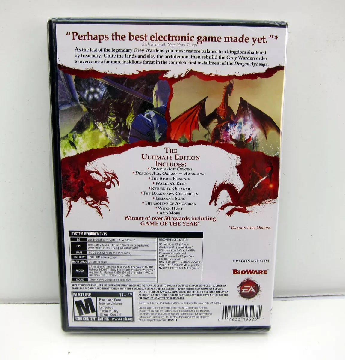 New Dragon Age Origins Ultimate Edition PC DVD-Rom Origins and Awakening +  Packs