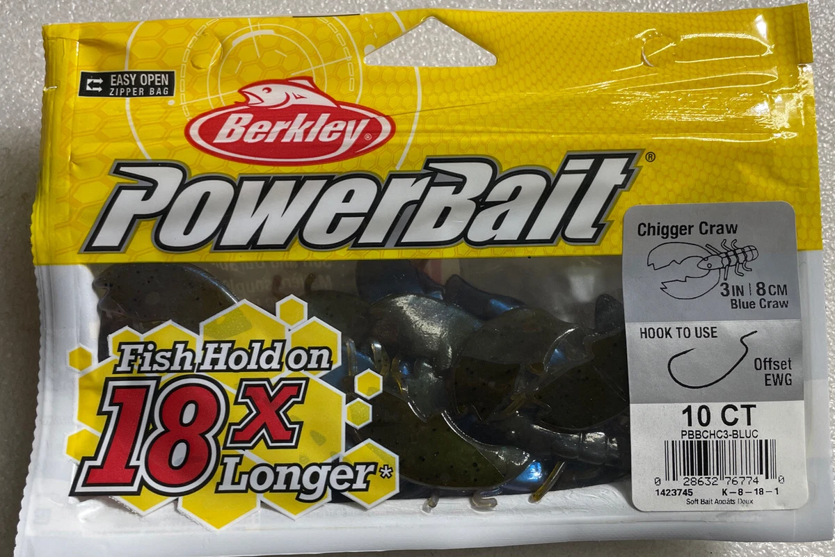 Pack De 5 Leurres Berkley PowerBait Violet - Set Avec Crab Et Leurre Poisson 8,2cm