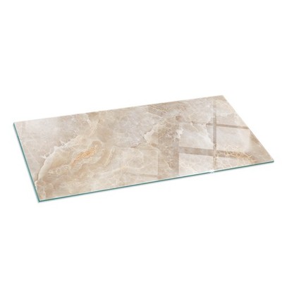 Glasplatte Für Kaminofen Mit Hitzeschutz Natürliches Steingrund 125x50 cm