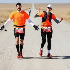 2Pcs Adjustable Triathlon Race Bib Holder Elastic Waist Belts 6 Elastic Rings