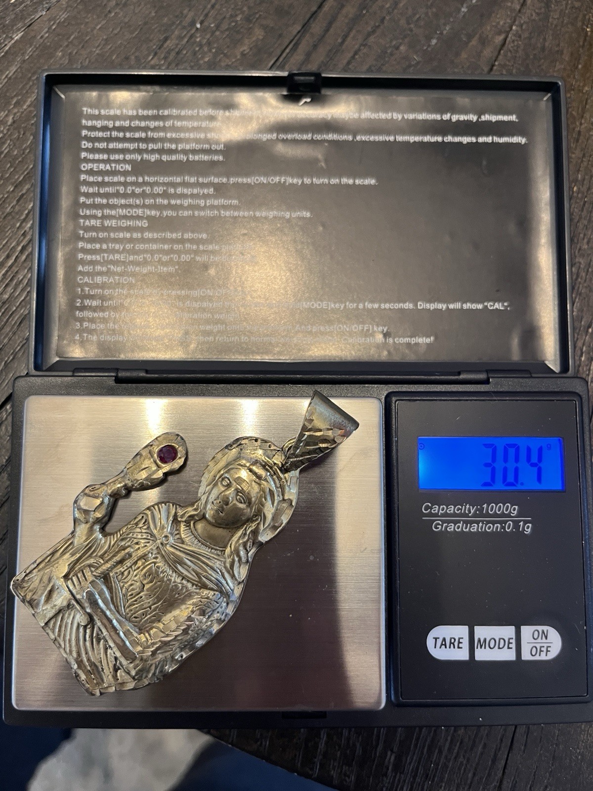 Authentic Natural Ruby Saint Barbara Medieval Pen… - image 7