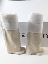 Givenchy Shark Lock Biker Boots In Grained Leather, 39, Beige