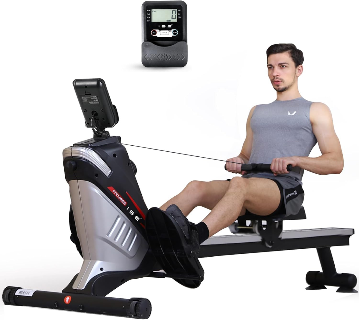 ISE Máquina De Remo Para Casa, Silenciosa, Máquina Remo Magnético, Remo Gimnasio
