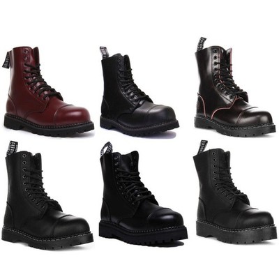 Grinders Stag CS Stahlkappe Leder Damen Stiefel In Schwarz UK 4   12